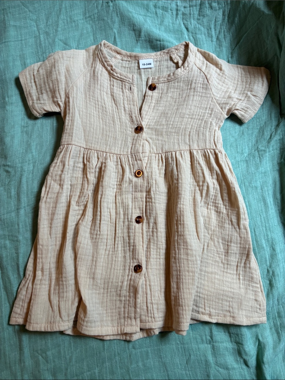Cream Muslin Dress